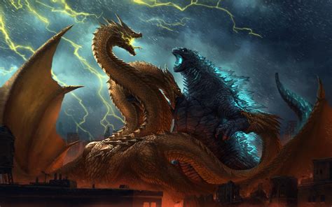 King Ghidorah 2019 Vs Godzilla Earth