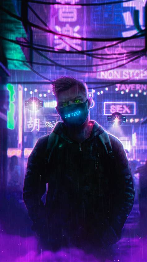 Phone Cyberpunk Neon Wallpapers Wallpaper Cave