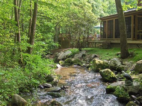 Rushing Waters Creekfront Cabin Rental North Carolina