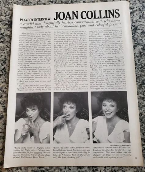 Playboy Interview Legendary Actress Joan Collins April