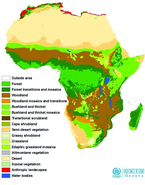 4 Unescoaetfatunso Whites Vegetation Map Of Africa The