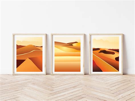 Desert Art Printable Wall Art Set Of 3 Large Digital Wall Etsy Canada