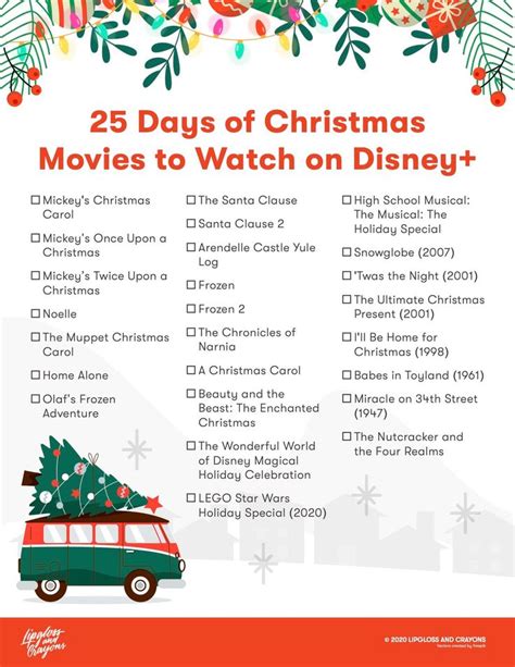 The 25 Days Of Christmas Movies To Watch On Disneys Holiday Movie List