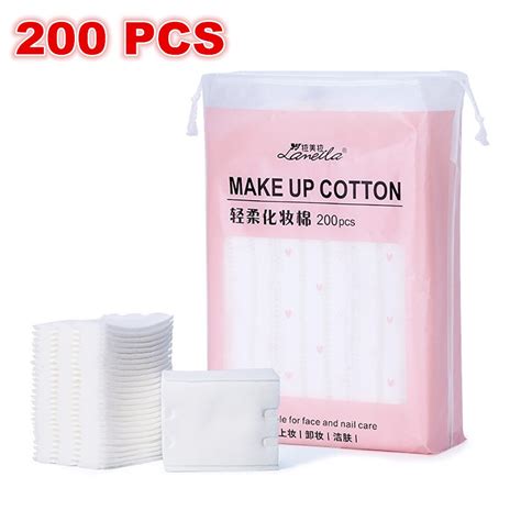 New Durable 200pcs Three Layer Non Woven Makeup Remover Cotton Natural Facial Cut Make Up Cotton