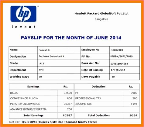 12 Excel Payslip Template Excel Templates
