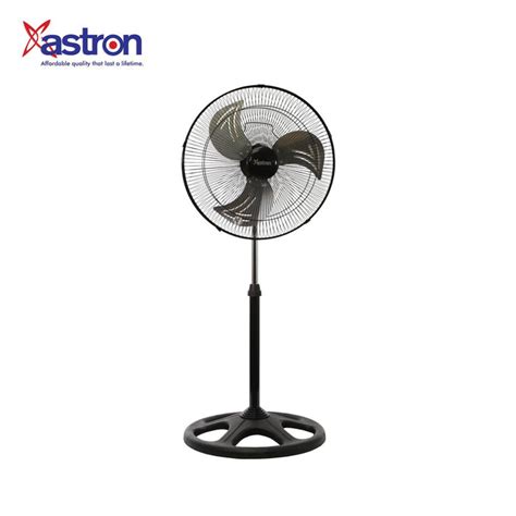 Astron Omni Industrial Stand Fan With 18 Metal Blade Black Electric