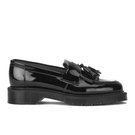 Ymc Womens Solovair Patent Leather Tassel Loafers Black Free Uk