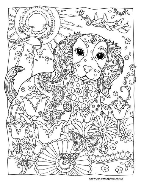 Dogs Coloring Pages Difficult Adult Coloring Home