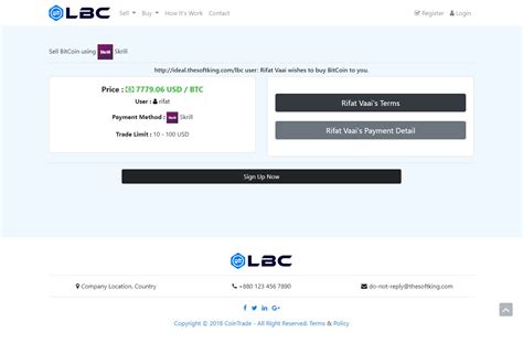 Launch a p2p crypto exchange software that is 100% white label and customizable. LBC - P2P Crypto Exchange Platform by THESOFTKING | Codester