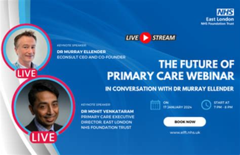 Upcoming National Primary Care Webinar On Econsult East London Nhs
