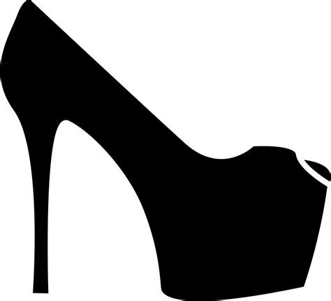 High Heeled Shoe Stiletto Heel Silhouette Png Download 982896