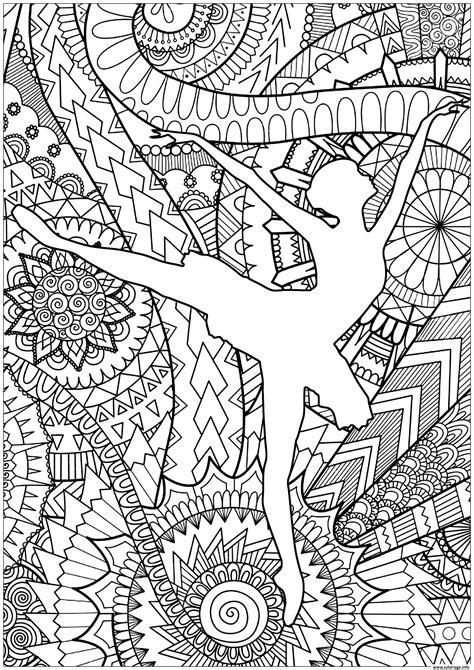 Coloriage Mandala Danseuse De Ballet