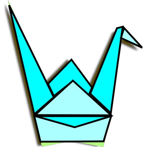 Blue Origami Crane Png Svg Clip Art For Web Download Clip Art Png