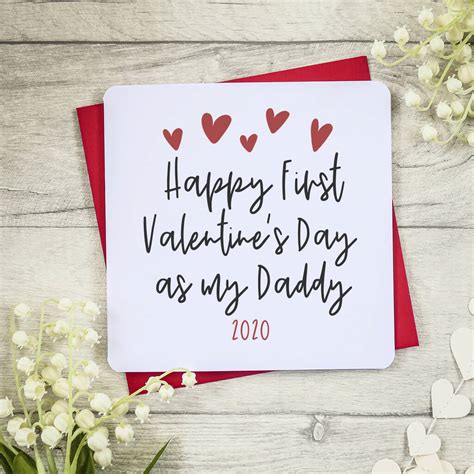 Happy First Valentine S Day As My Daddy Card By Parsy Card Co