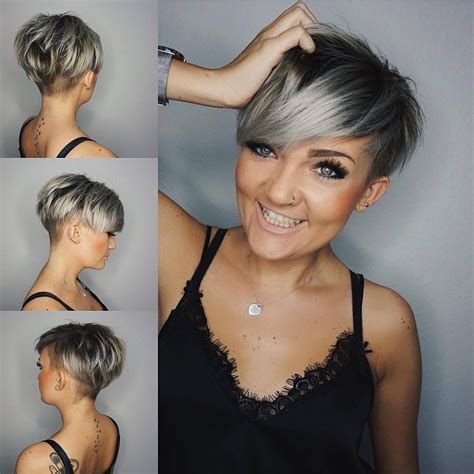 Photos Stacked Blonde Balayage Pixie Hairstyles For Brunettes