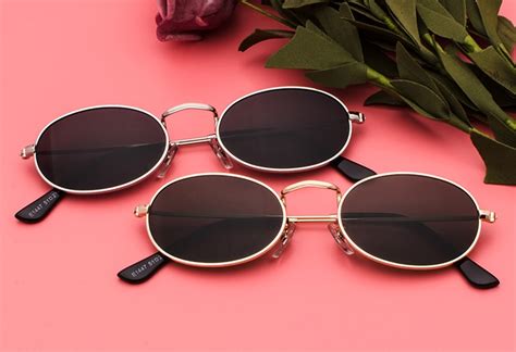 kachawoo oval sunglasses for men small metal frame black red pink retro sun glasses women new