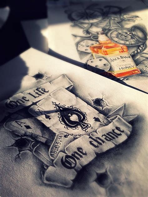 Custom tattoo prices vary by size: One Chance / One Life & Jack Daniels Sleeve | Maingriz ...