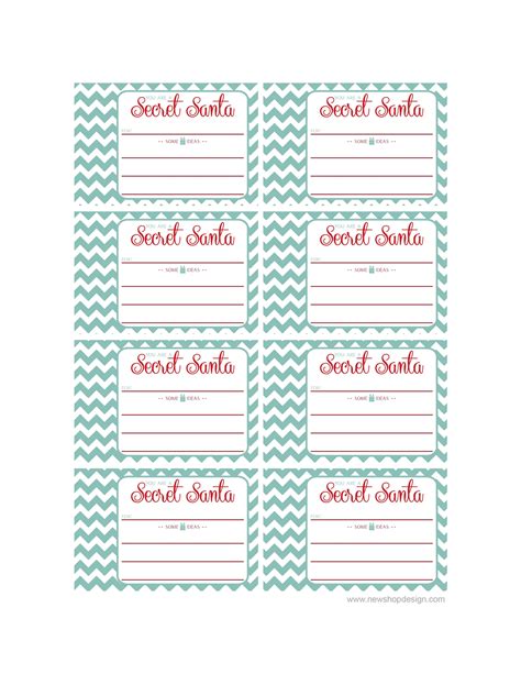 Free Printable Secret Santa Cards Printable Form Templates And Letter