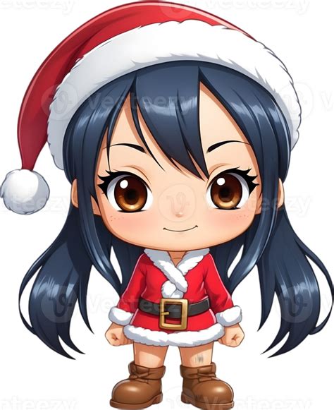 Ai Generated An Anime Girl Wearing A Santa Hat 34731332 Png