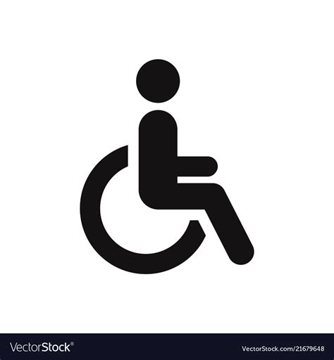 Disabled Icon Wheelchair Symbol Royalty Free Vector Image