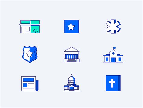 Institution Icons By Dragan Sukurma For Siege Media On Dribbble