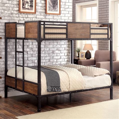 Industrial Style Metal Full Bunk Bed Metal Bunk Beds Bunk Beds With