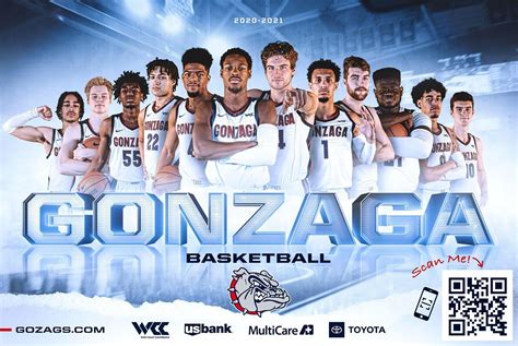 Gonzaga Roster Poster Rcollegebasketball