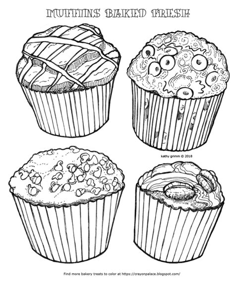 Muffins Coloring Page Home Sketch Coloring Page
