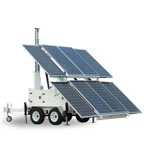 Turbina eólica de W paneles solares PV remolque de transporte