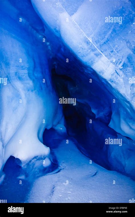 Blue Ice Cave Stock Photo Alamy