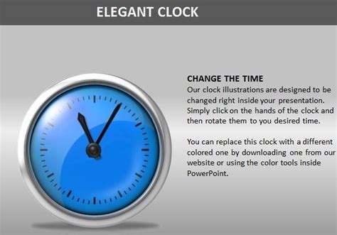 Editable Clock Powerpoint Template With Timepieces