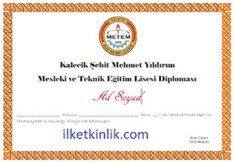 Maybe you would like to learn more about one of these? Açık Lise Diploma Örneği / 60 Yasinda Lise Diplomasini ...