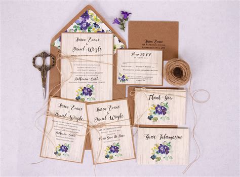 Country Bloom Wedding Invitation The Paper Shop