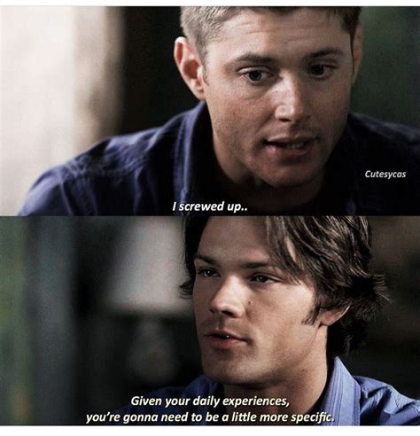 Incorrect Supernatural Quotes Sam Dean Supernatural Quotes Supernatural Funny Funny