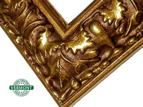 Ornate Gold Picture Frame Antique Gold Photo Frame Wood Oak Leaf