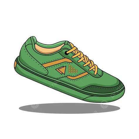 Desain Premium Ilustrasi Hijau Sepatu Esign Hijau Produk Png Dan