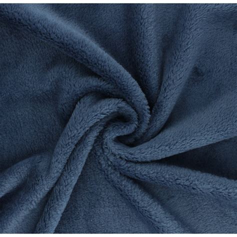 Plain Flannel Fleece Fabric Swell Blue Tout Doux Mpm