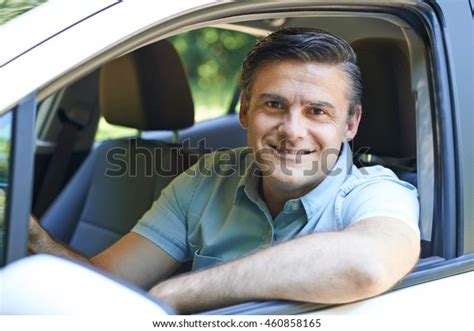Portrait Mature Man Driving Car Stock Photo Edit Now 460858165