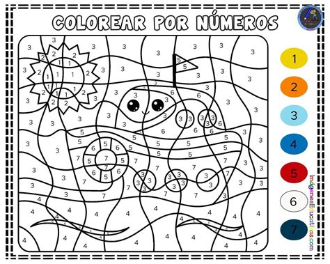 Fichas Imprimibles De Colorear Con Numeros