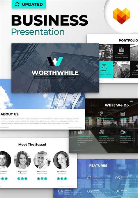 WorthWhile Consulting PPT Design PowerPoint Template #66801