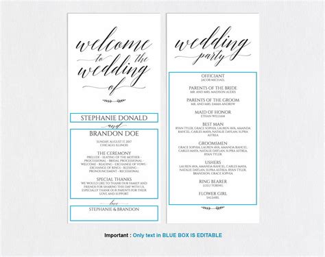 Once you select a theme and download word templates , you can fill in the details and edit and customize the template to make a spectacular wedding program. Wedding Program Template (126940) | Card Making | Design Bundles