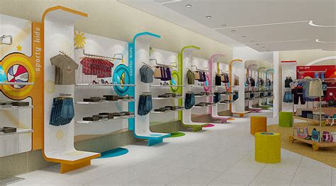 China Kids Boutique Furniture Display Racks For Kids Garments Shop