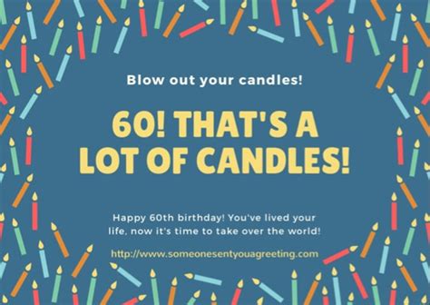 Your loved one has a special place in your heart, so use one of our best happy 60th birthday messages with images to make this a fantastic and unforgettable birthday! 60th Birthday Wishes and Messages - Someone Sent You A ...
