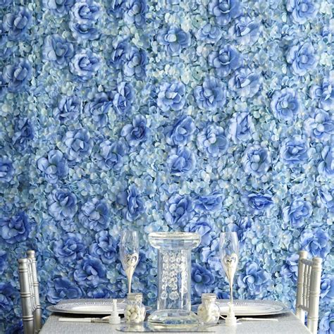 Buy 4 Panels 11 Sq Ft Uv Protected 3d Blue Silk Rose And Hydrangea