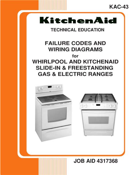 Kitchenaid Failure Codes And Wiring Diagrams For Gas And Electric Ranges