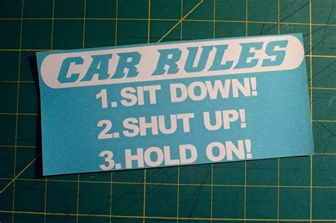 Fashion, home & garden, electronics, motors, collectibles & arts Car Rules sticker vinyl decal JDM Funny Car Truck racing ...