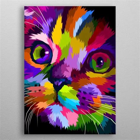 Pop Art Cat Cat Art Pop Art Posters Poster Art Metal Posters