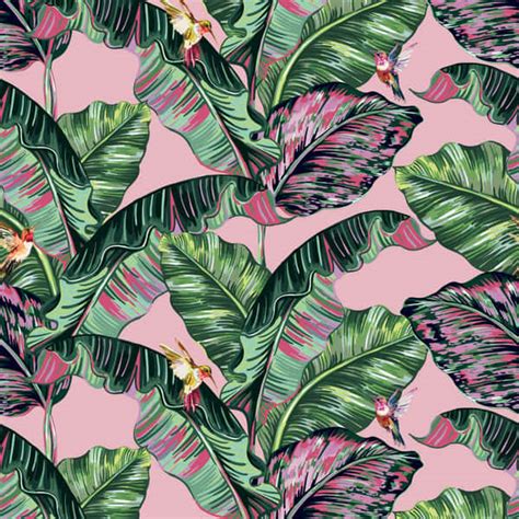 Download Pink And Green Aesthetic Leaves Digital Art Wallpaper