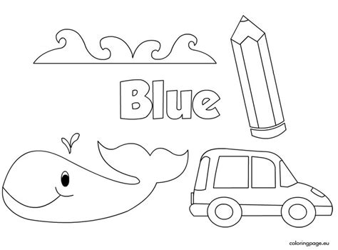 The Color Blue Coloring Page