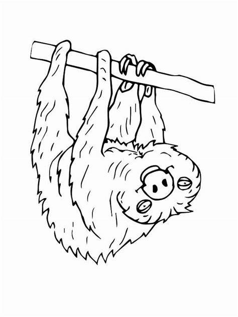 Do you want simple coloring pages that are. Sloth Hanging Upside Down Coloring Page : Color Luna